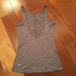 Lululemon grey open back tank Size 2